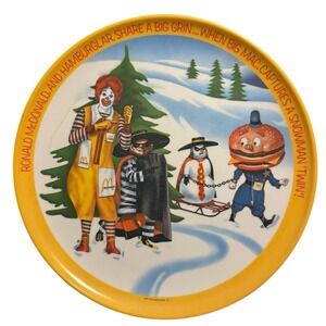 Ronald McDonald Melamine Dinner Plate 10" Made In U.S.A. Vintage 1977